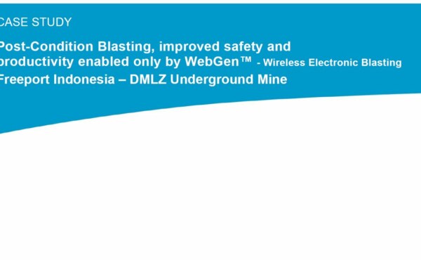 What is the application of WebGen wireless blasting to post-conditioning blasting in a block cave operations?