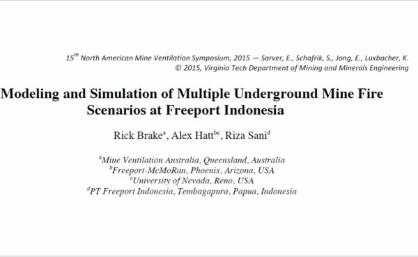 How modeling and simulation of Multiple Underground Mine Fire Scenarios was done at Freeport Indonesia?