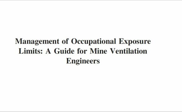 How to manage occupational exposure limit in Mine Ventilation engineering?