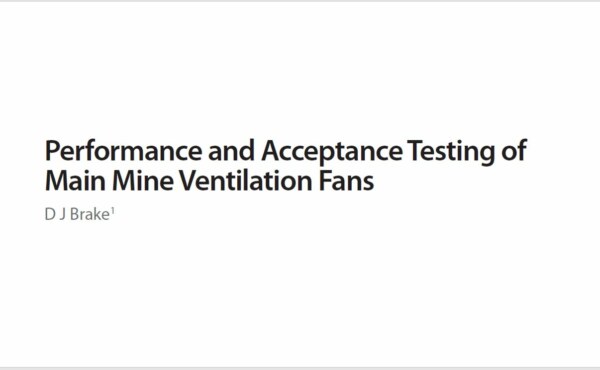 How to perform Mine ventilation fans performance and acceptance Testing?