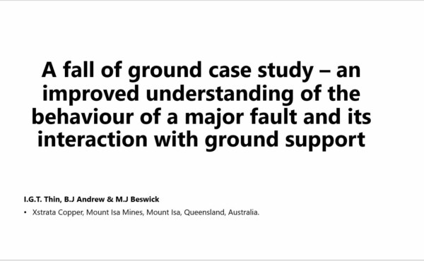 Do you know that understanding the interaction between the ground support and a fault is key to prevent a fall of ground?