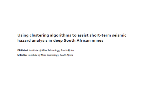 How to use clustering algorithms to assist short-term seismic hazard analysis in deep South African mines?