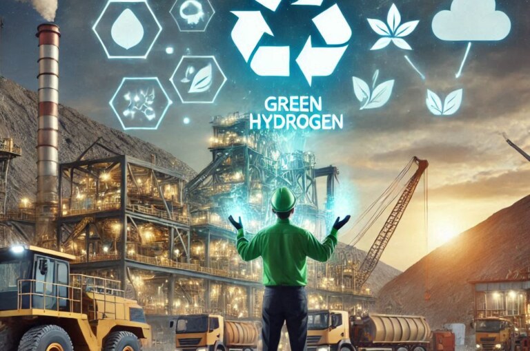 What role does green hydrogen play in decarbonizing mining operations?